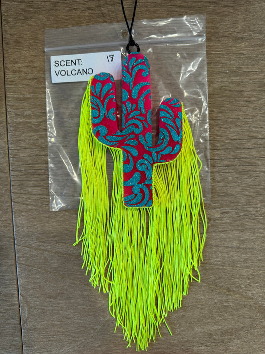 Red/Teal Cactus Fringe Freshie