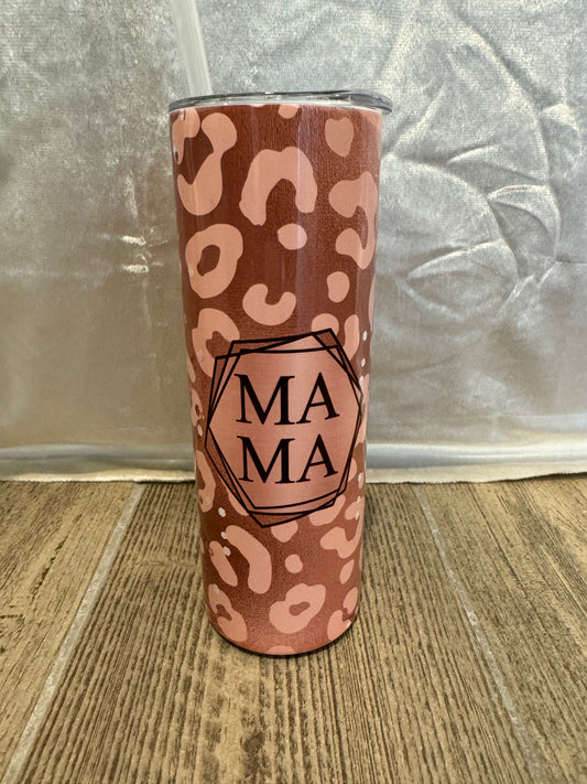 Rose Gold Leopard Tumbler