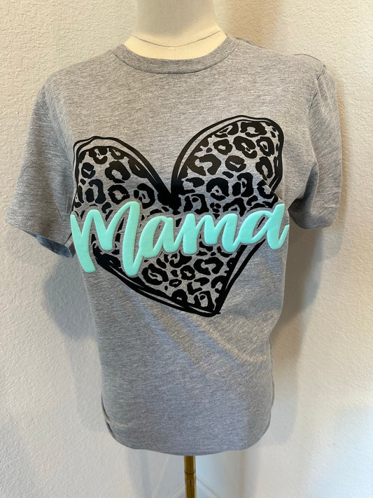 Teal Puff Mama Tee